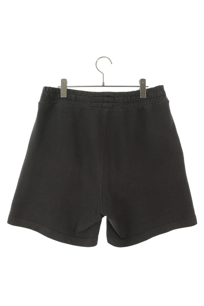 Palm Angels Logo Print Cotton Shorts Black Size 28