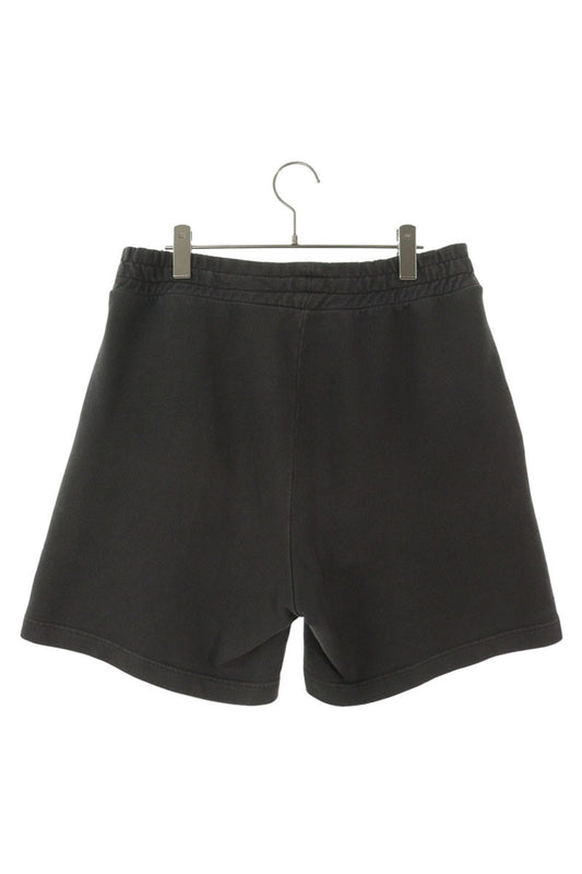 Palm Angels Logo Print Cotton Shorts Black Size 28
