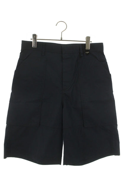FENDI ARXA FF Back Pocket Bermuda Cotton Shorts Navy Size 33
