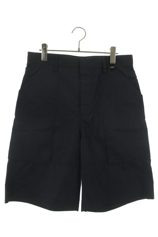 FENDI ARXA FF Back Pocket Bermuda Cotton Shorts Navy Size 33