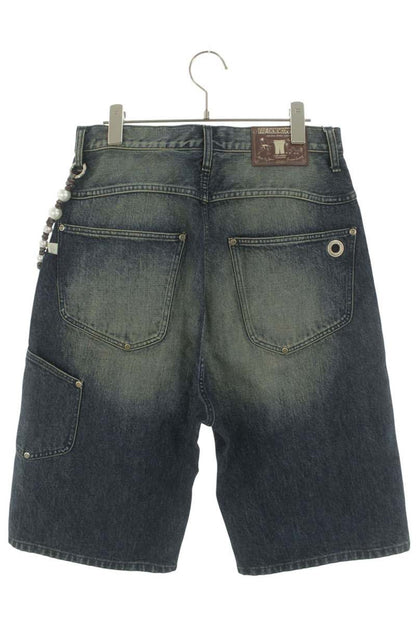 FAF NEWCOMMUNE Washed Baggy Denim Shorts w/ Chain Size 32