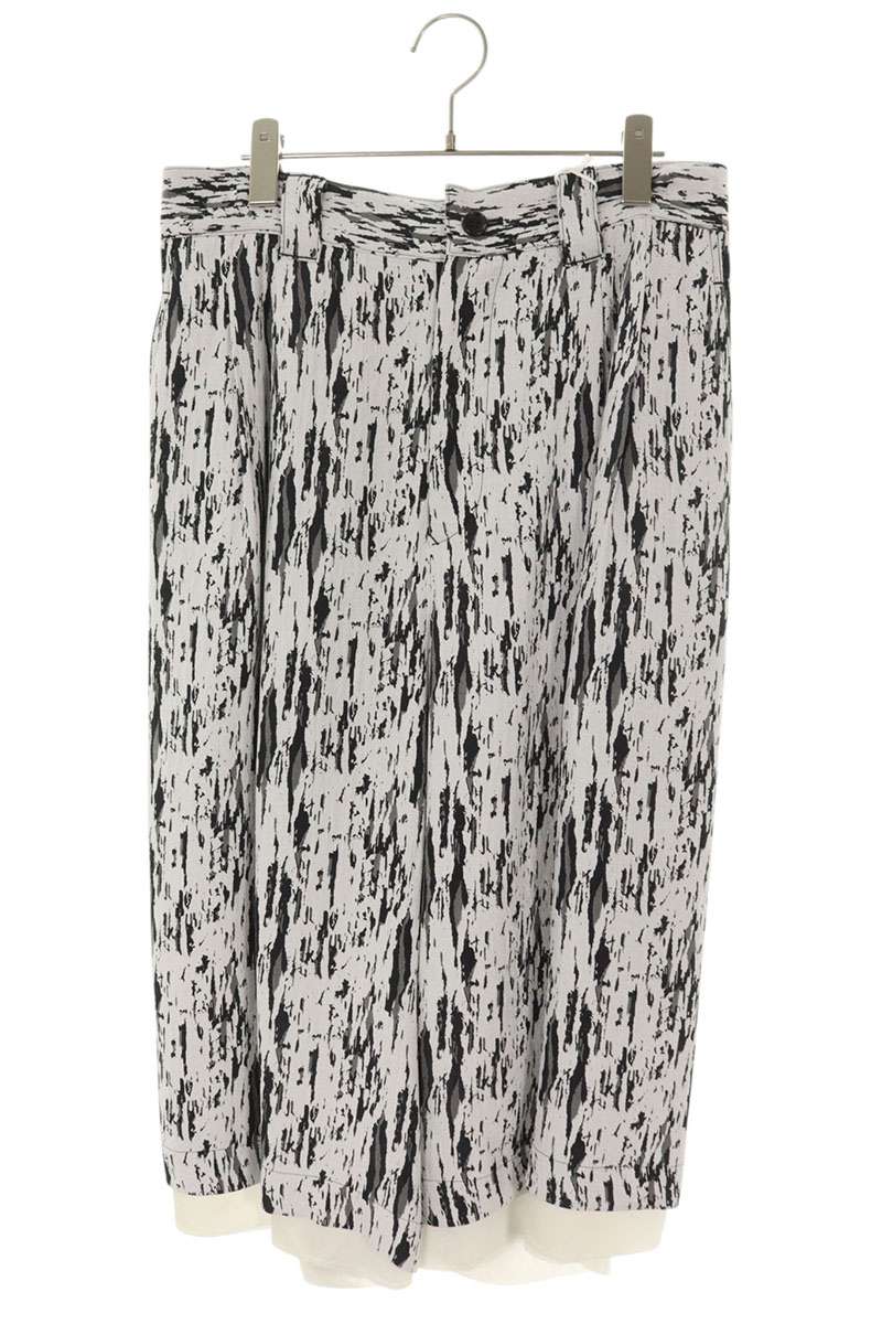 sulvam 26SS Jacquard Wide Shorts White/Black Size 32