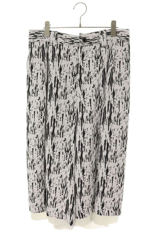 sulvam 26SS Jacquard Wide Shorts White/Black Size 32