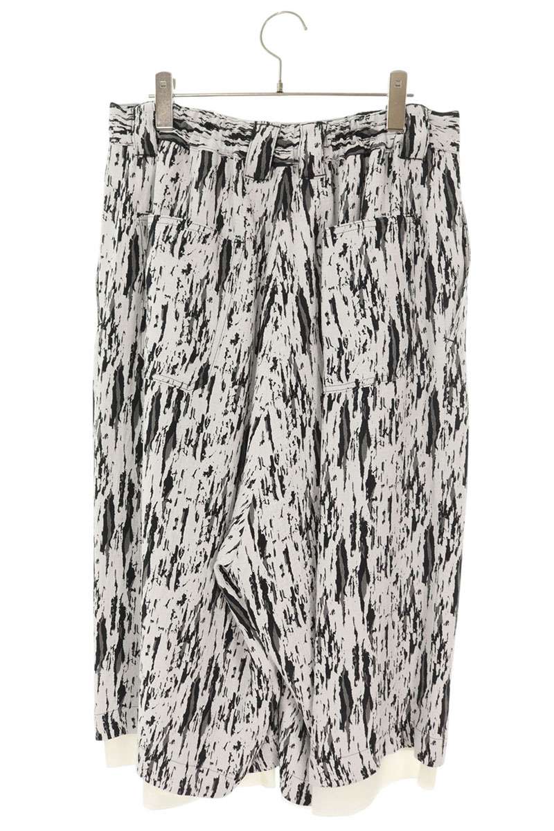 sulvam 26SS Jacquard Wide Shorts White/Black Size 32
