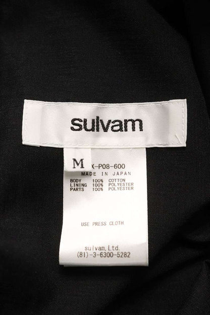 sulvam 26SS Wide Easy Cotton Shorts Black Size 32