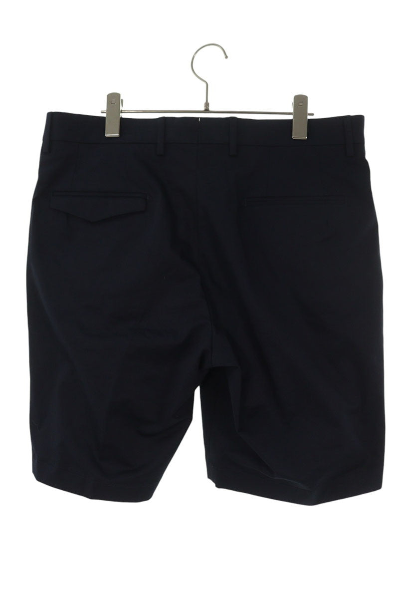 BERWICH Double Pleat Cotton Shorts Navy Size 36