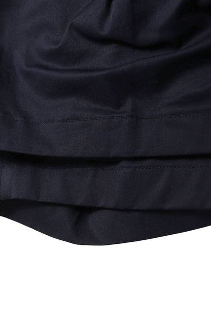 BERWICH Double Pleat Cotton Shorts Navy Size 36