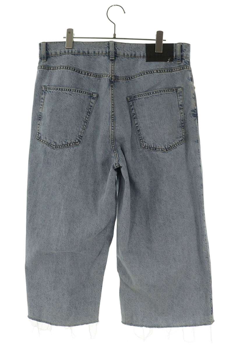 OUR LEGACY Capri Cut Washed Denim Shorts Blue Size 34