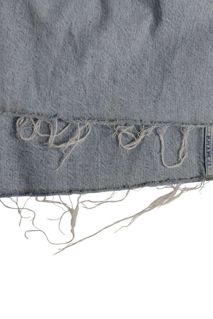 OUR LEGACY Capri Cut Washed Denim Shorts Blue Size 34