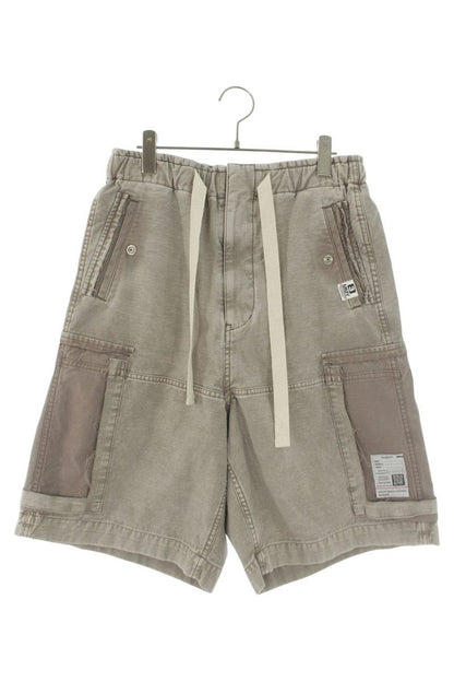 MIHARAYASUHIRO 26SS Gray Damaged Cotton Cargo Shorts Size 32