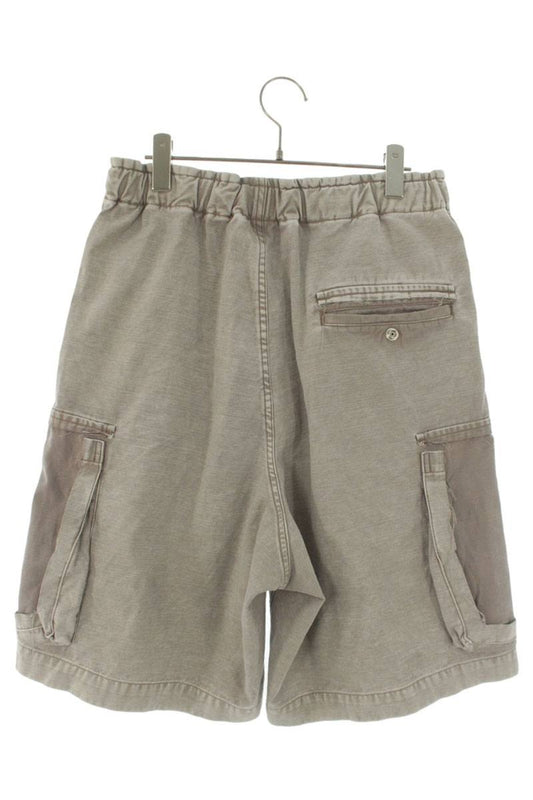 MIHARAYASUHIRO 26SS Gray Damaged Cotton Cargo Shorts Size 32