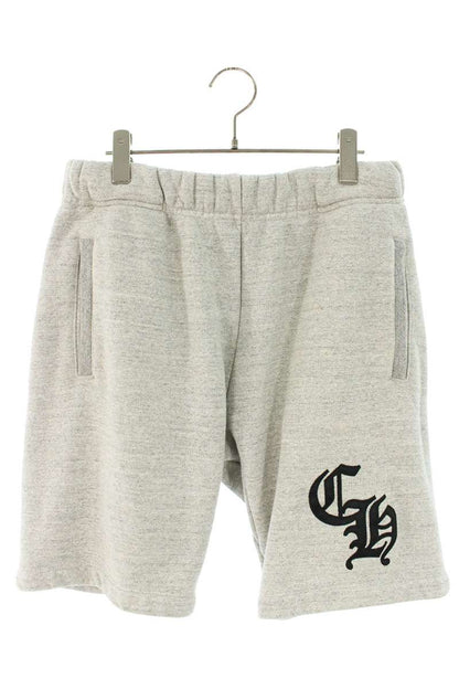Chrome Hearts CH Logo Embroidered Sweat Shorts Gray Size M