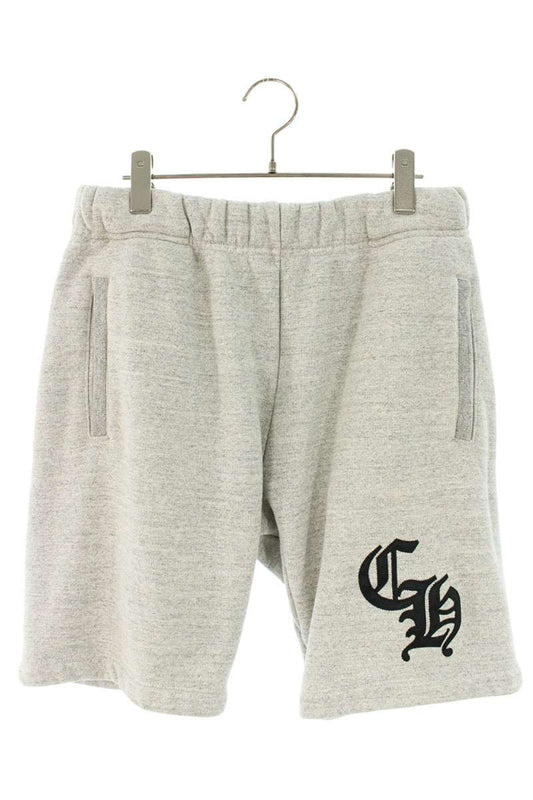 Chrome Hearts CH Logo Embroidered Sweat Shorts Gray Size M