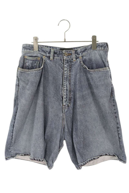BALENCIAGA Washed Cotton Half Pants Blue Size 28
