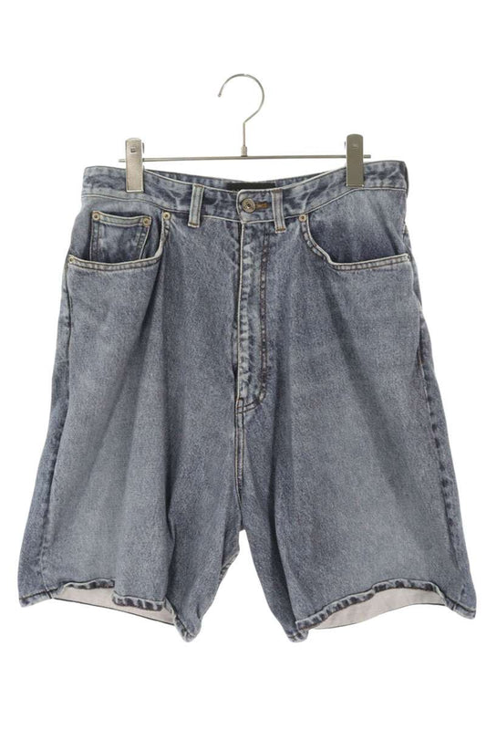BALENCIAGA Washed Cotton Half Pants Blue Size 28