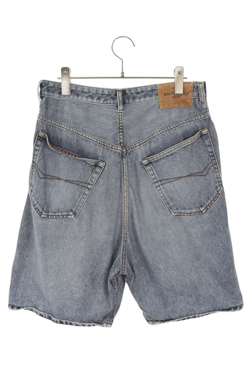 BALENCIAGA Washed Cotton Half Pants Blue Size 28
