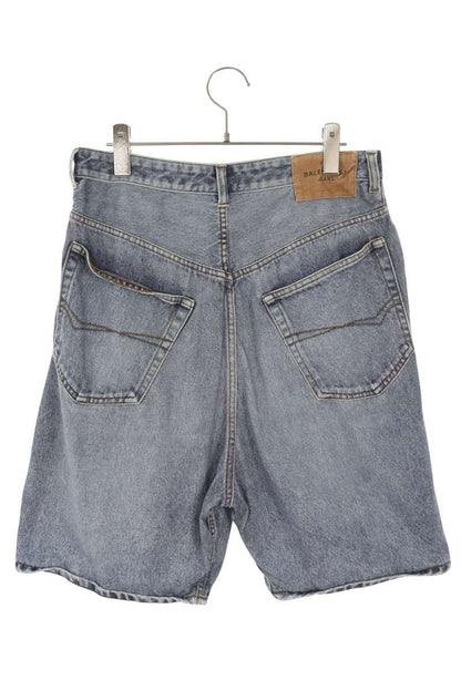 BALENCIAGA Washed Cotton Half Pants Blue Size 28