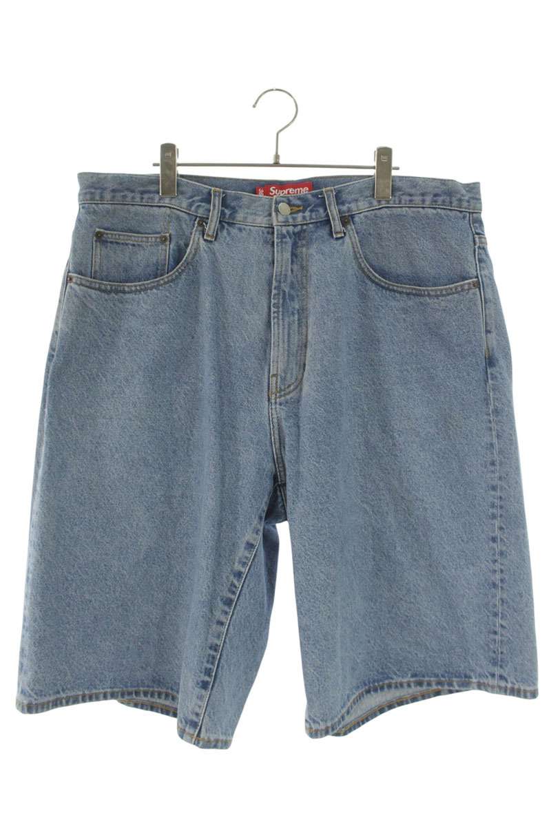 SUPREME 25SS Baggy Denim Short Light Blue Cotton Size 36