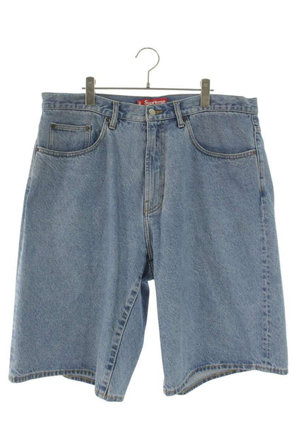 SUPREME 25SS Baggy Denim Short Light Blue Cotton Size 36