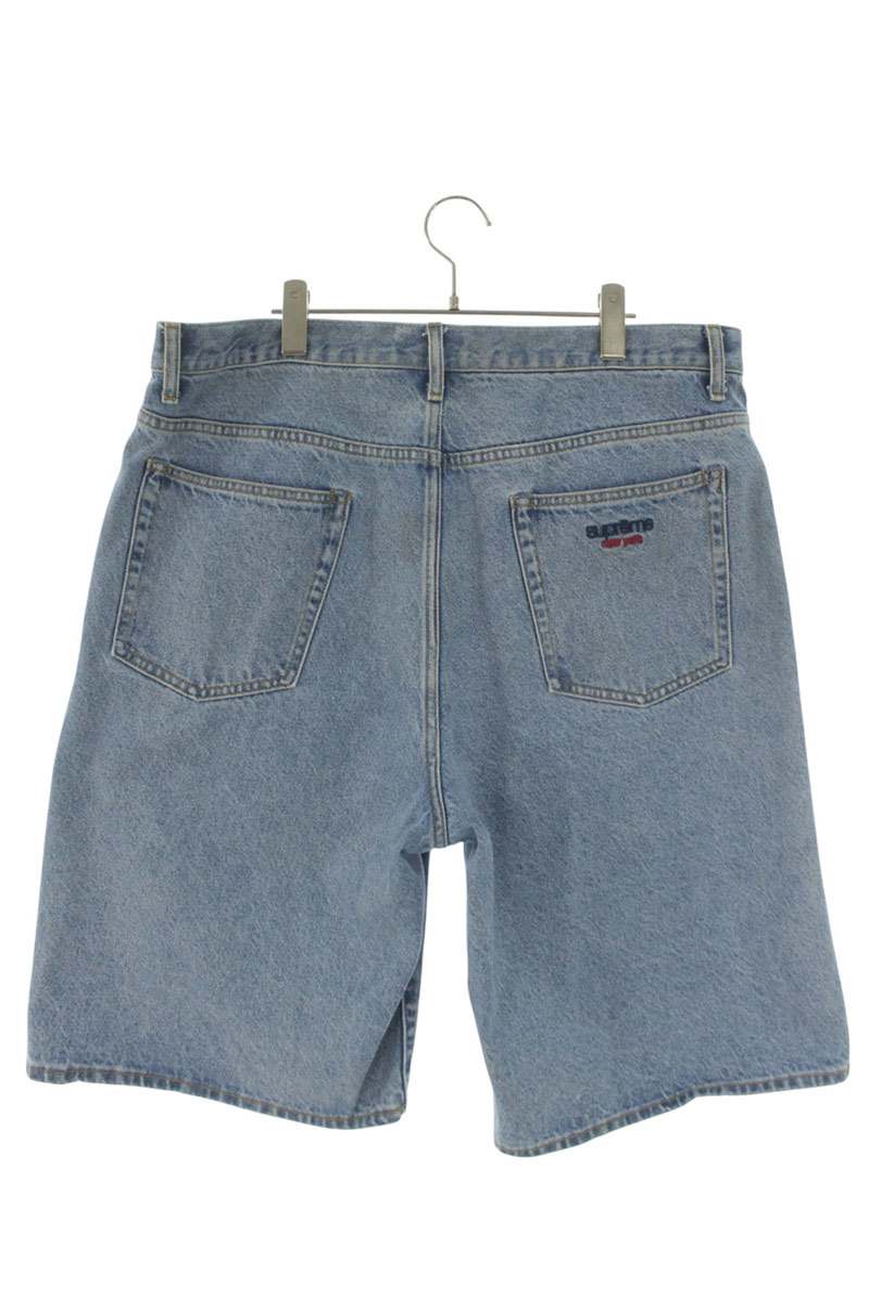 SUPREME 25SS Baggy Denim Short Light Blue Cotton Size 36