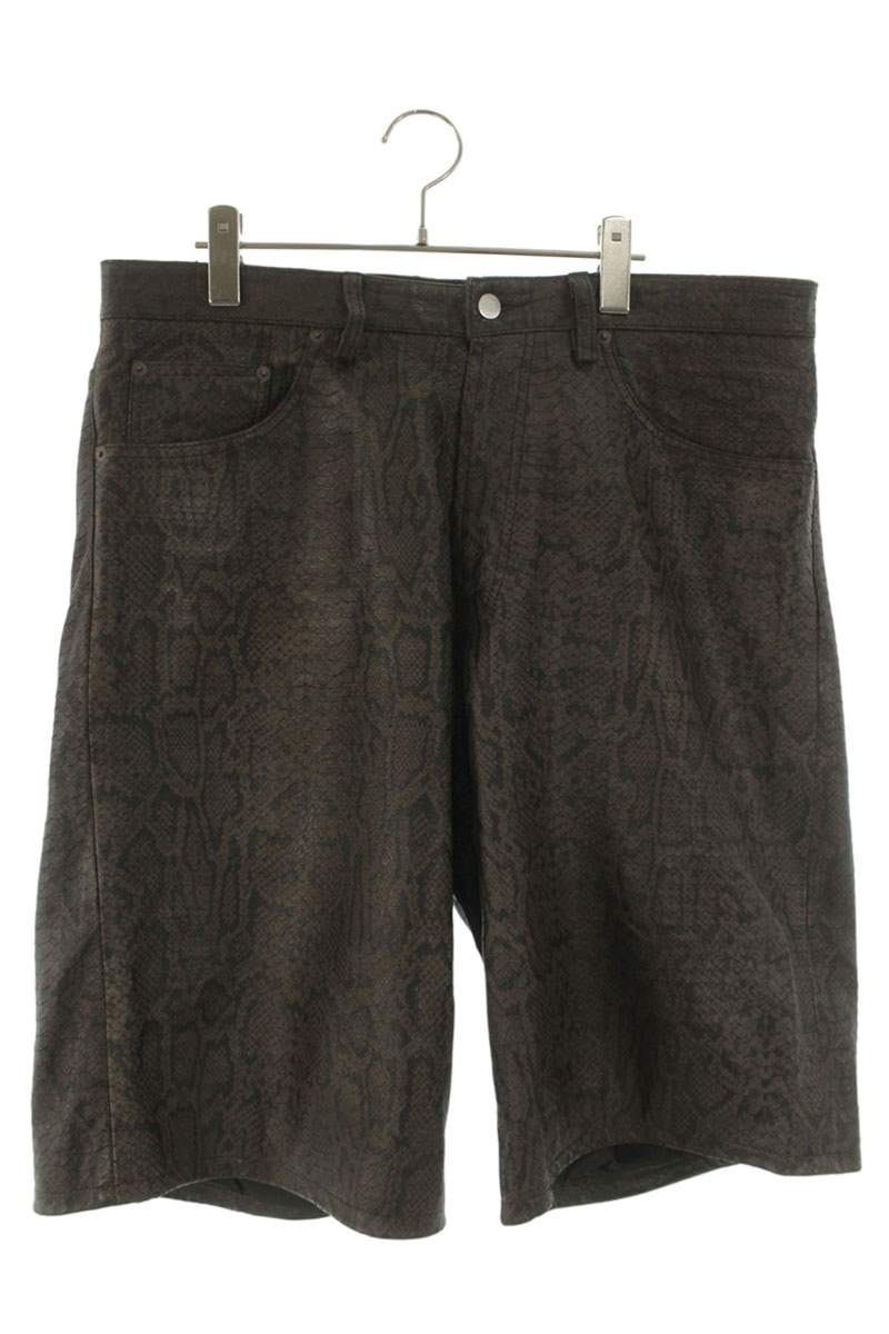 SUPREME 25SS Baggy Leather Short Snakeskin Brown Size 34