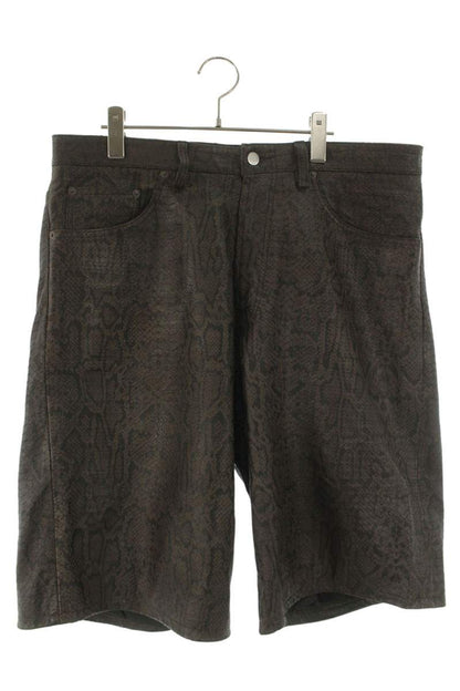 SUPREME 25SS Baggy Leather Short Snakeskin Brown Size 34