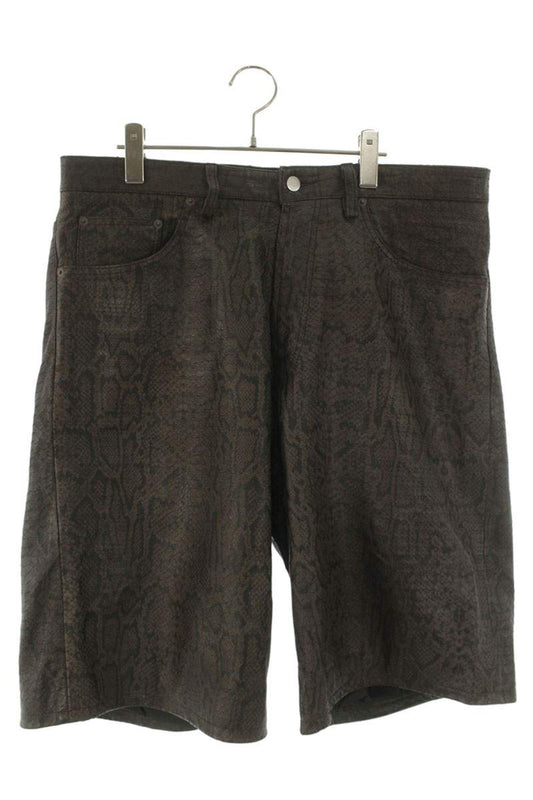 SUPREME 25SS Baggy Leather Short Snakeskin Brown Size 34