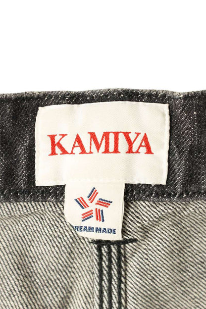 KAMIYA Distressed Cotton Half Shorts Gray Size 30