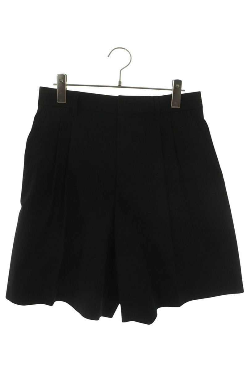 DIOR Back Logo Embroidered Cotton Blend Shorts Black Size 32