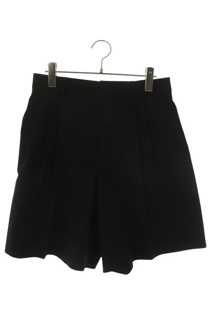 DIOR Back Logo Embroidered Cotton Blend Shorts Black Size 32