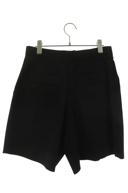 DIOR Back Logo Embroidered Cotton Blend Shorts Black Size 32
