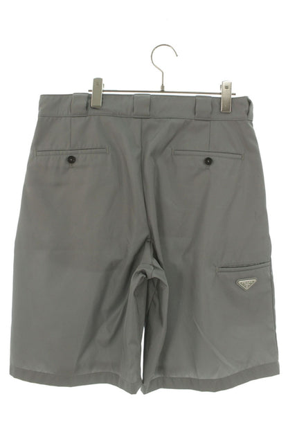 PRADA Re-Nylon Logo Plate Shorts Gray Size 34
