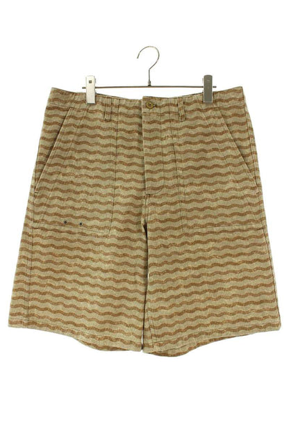 ACNE STUDIOS All-Over Print Denim Shorts Brown Size 34