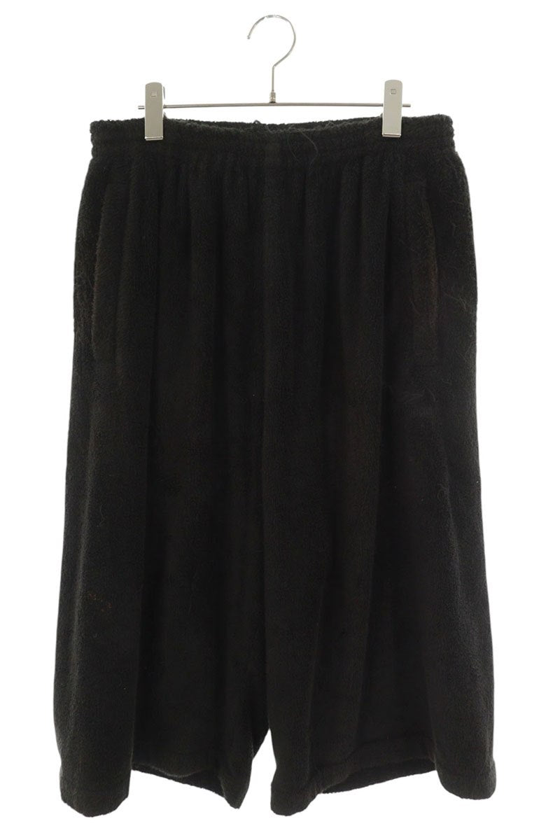 BALENCIAGA Black Terry Cloth Shorts Size 28