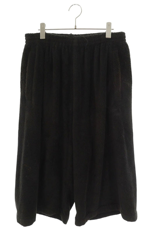BALENCIAGA Black Terry Cloth Shorts Size 28