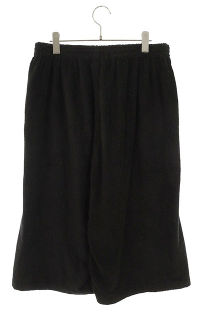 BALENCIAGA Black Terry Cloth Shorts Size 28
