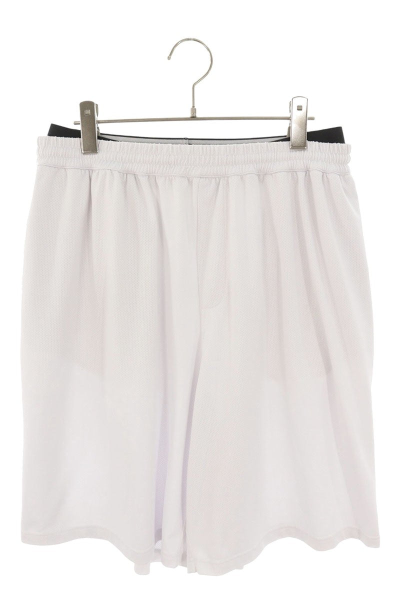 BALENCIAGA Waist Logo Mesh Shorts White Size 34