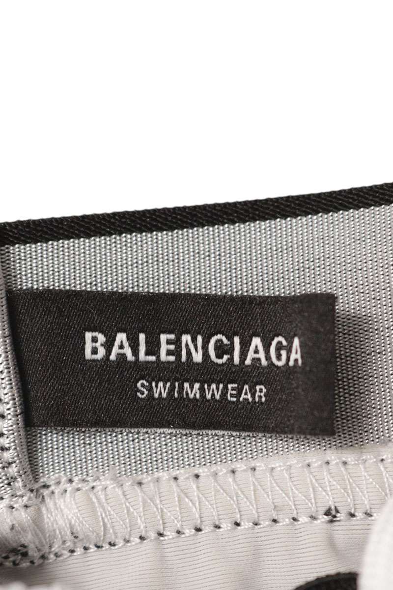 BALENCIAGA Waist Logo Mesh Shorts White Size 34