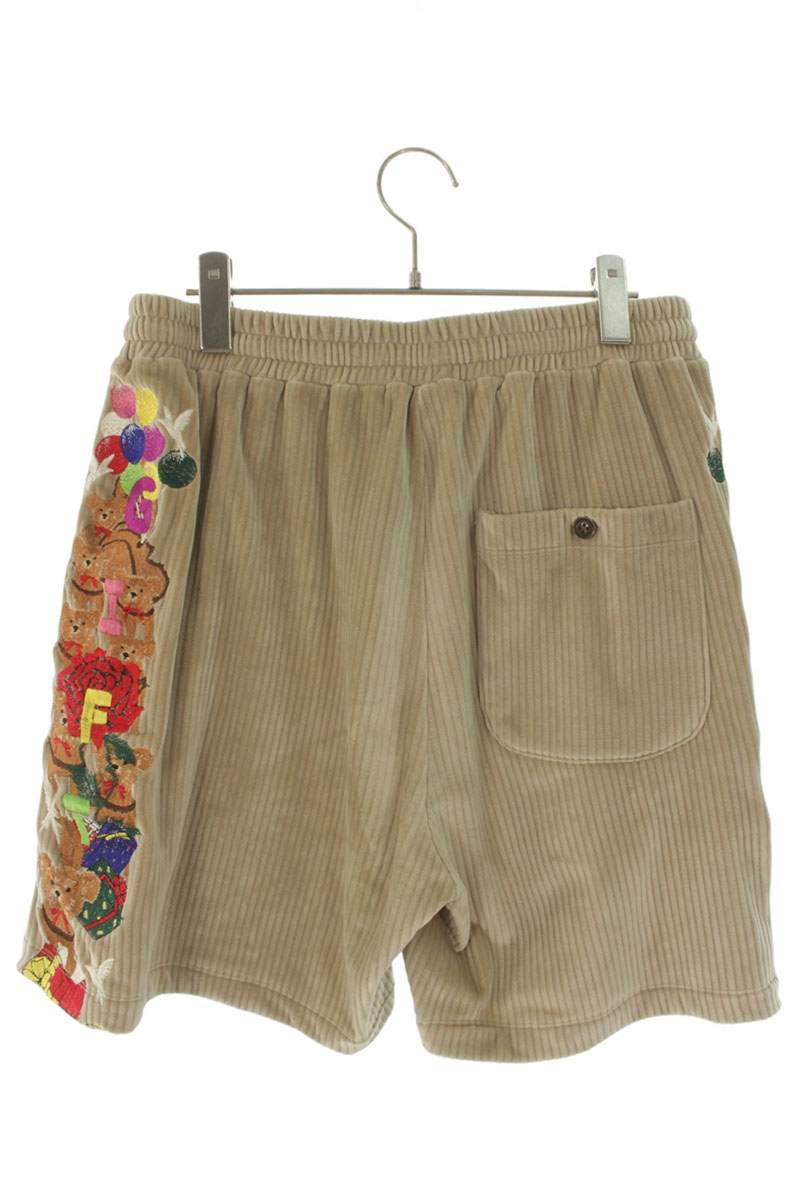 doublet 21SS Side Logo Corduroy Blend Shorts Beige Size 32