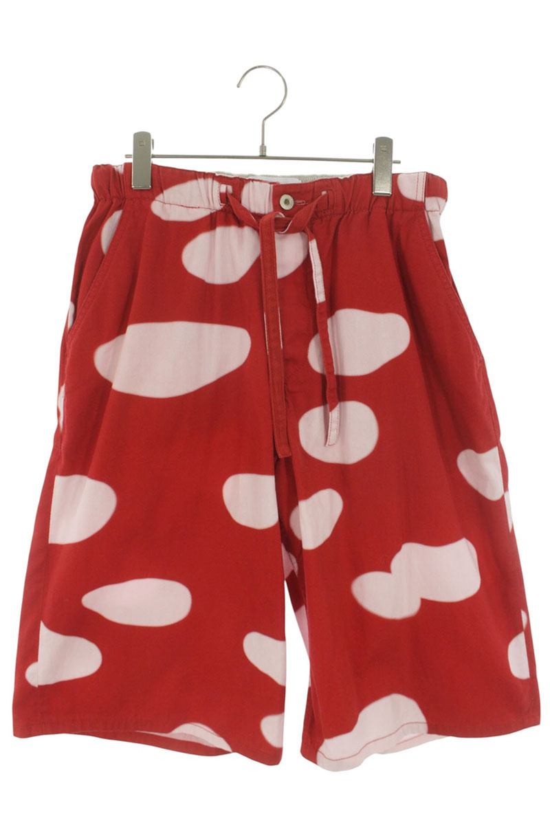 LOEWE Anagram Embossed Cotton Mushroom Shorts Multi Size 34