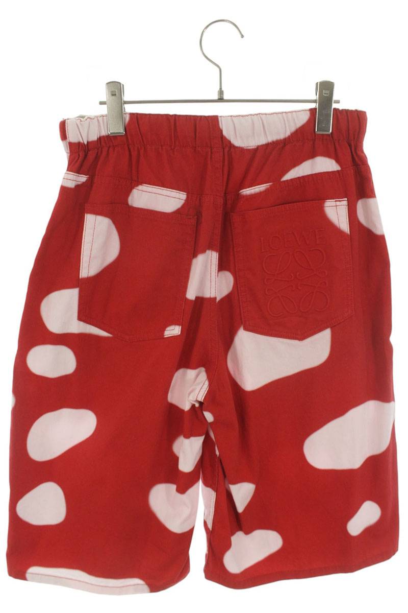 LOEWE Anagram Embossed Cotton Mushroom Shorts Multi Size 34