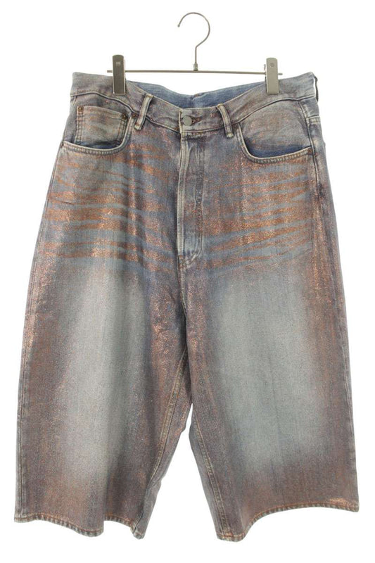 ACNE STUDIOS 26SS Indigo Glitter Denim Shorts Size 32