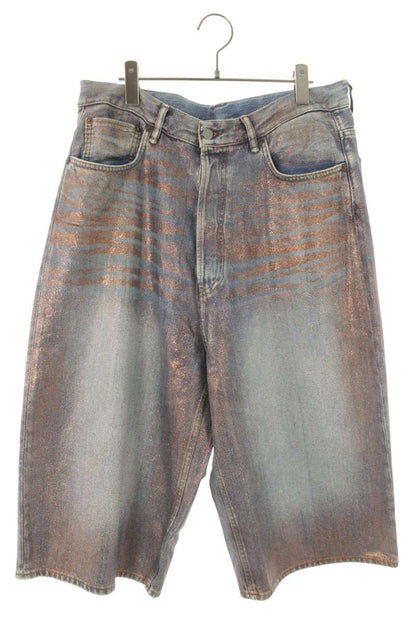 ACNE STUDIOS 26SS Indigo Glitter Denim Shorts Size 36