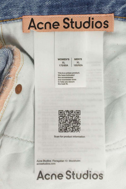 ACNE STUDIOS 26SS Indigo Glitter Denim Shorts Size 36
