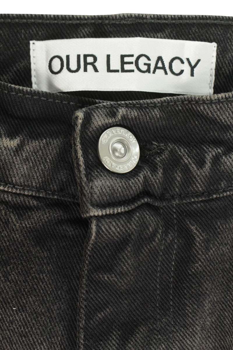 OUR LEGACY SS26 Black Washed Denim Shorts Size 34