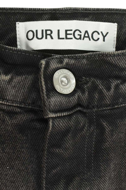 OUR LEGACY SS26 Black Washed Denim Shorts Size 34
