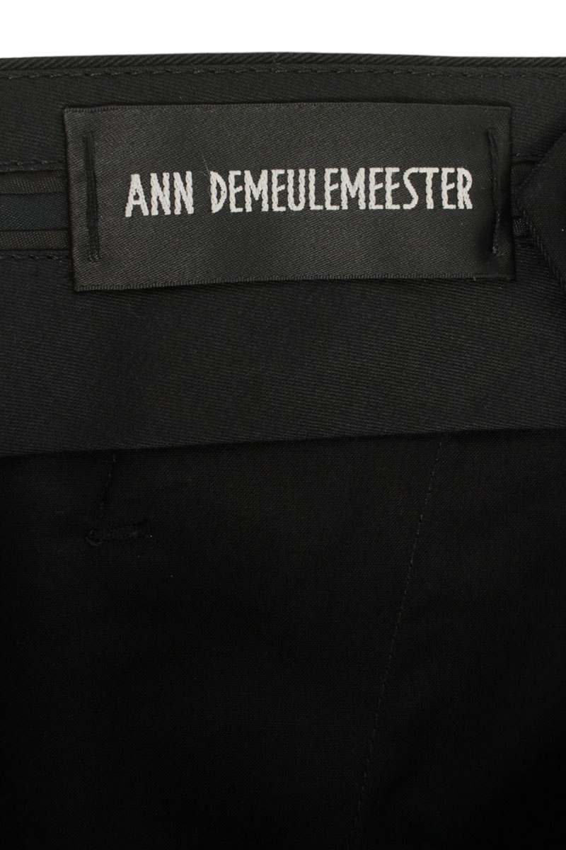 ANN DEMEULEMEESTER 26SS Black Pleated Wide Shorts Size 34