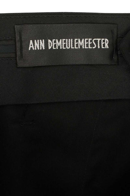 ANN DEMEULEMEESTER 26SS Black Pleated Wide Shorts Size 34