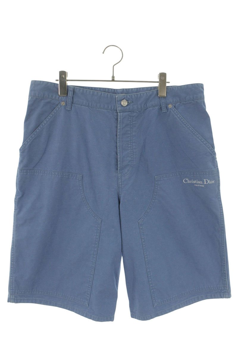 DIOR Blue Logo Embroidered Carpenter Shorts Size 36