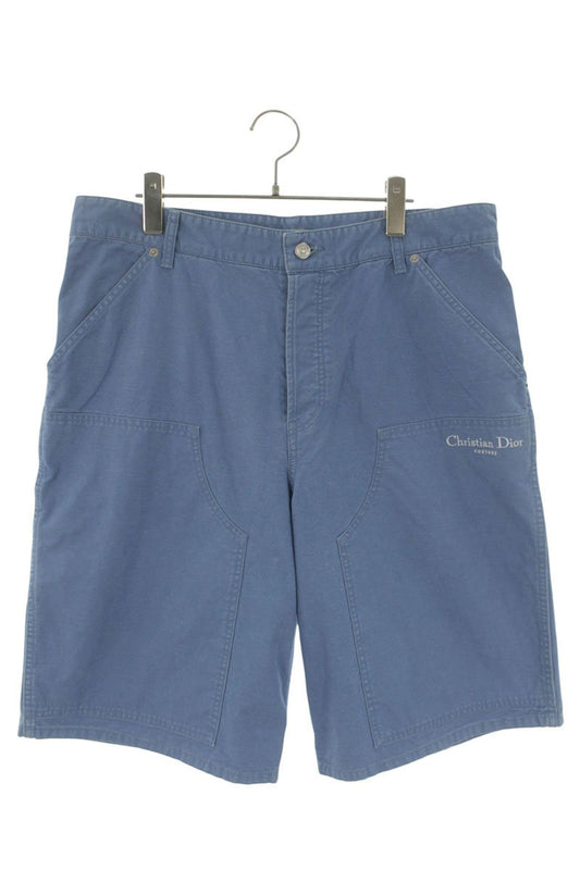 DIOR Blue Logo Embroidered Carpenter Shorts Size 36